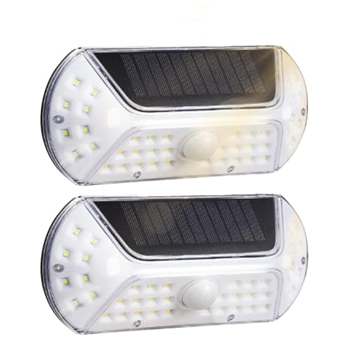 Luci Esterne per Illuminazione del Giardino | Luce Solare con Luminosità Automatica - Resistente alle Intemperie 2 Pezzi Lanterna ad Alta Efficienza Energetica per Patio Giardino Cortile Percorso e Pa