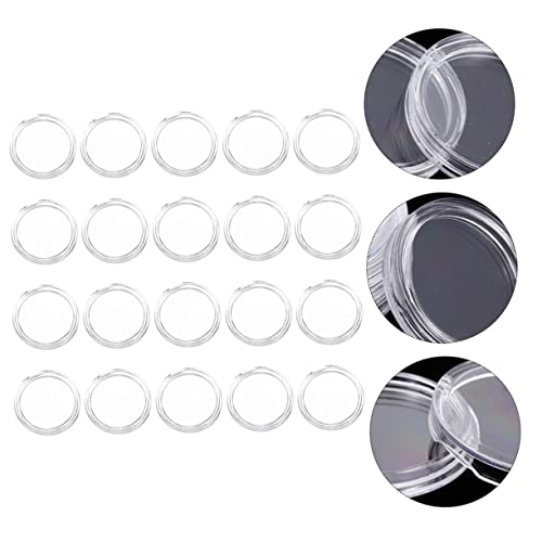 100 protectores transparentes para monedas de plástico miniatura 5