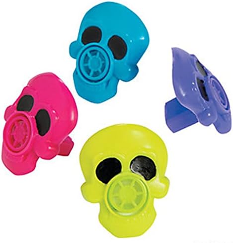 48 Skull Whistles (Assorted Styles)