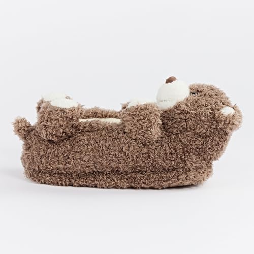 Image of ooohyeah Funny Animal Hug Plush Slippers for Women, Novelty Cute Cozy Warm Slippers with Non-Slip Grips
