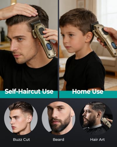 Image of VGRPRO Hair Clippers for Men Professional, Cordless & Corded Barber Clipper | Clippers for Hair Cutting with Package Case, Electric Grooming Kit for Home & Barber Use, LED Battery Display, Gift for Men