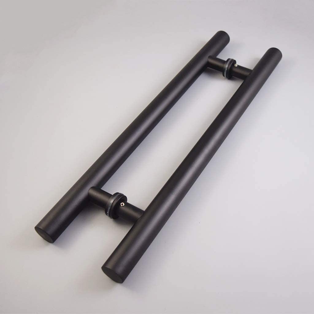 Gthtuhfd Black Stainless Steel Commercial Push-Pull Door Handle/Barn Door Pull Handle/Glass Door Handle - 4 Lengths, /White,-Length1200mm
