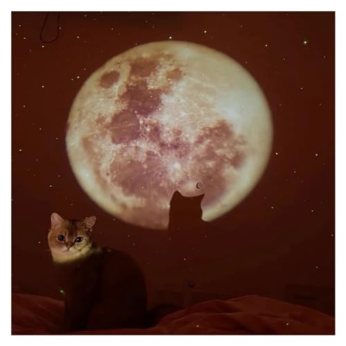 Veilleuse LED Halloween de projection murale Terre Lune sans fil USB - 6
