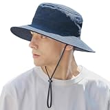 [milsa] 風とば～ぬ アドベンチャー ハットSLD 涼しい 帽子 メンズ 大きいサイズ UVカット 洗濯 NAVY 62cm