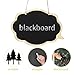 Mini Chalkboard Tags with String, 12 Pack Small Chalkboard Tags Hanging Wooden Chalkboard Signs Party Buffet Food Name Tags Hanging Blackboard Massage Board Labels 4.5×3.3inch
