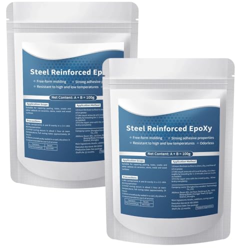 Image of Steel Reinforced Epoxy Putty, 2 Part Moldable Repair Putty,2 | Heavy Duty Hand Mix Epoxy Clay for Metal Wood Ceramic Plastic Stone Crack Hole Repair Fast Set Sandable DIY Filler Kit
