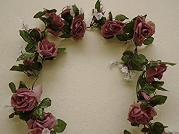 3NH® Roses Garl Artificial Silk Flowers 6 Ft