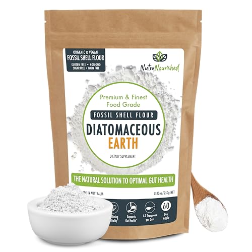 Fossil Shell Flour Powder for Detoxification, Digestive Health, and Natural Wellness – Organic and Silica Rich Mineral Supplement. 250g
