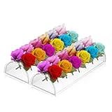 2 Pack Clear Acrylic Flower Vase Curved Total Length 23.6’’ Floral Centerpieces, Long Curved Vase Acrylic Modern Vase for Home and Wedding Decoration for Long Table Floral Decor