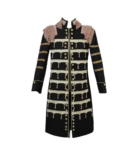 Men's Ancient Style Long Suit Jacket Lightweight Slim Fit Coat for Show, Event or Party Use