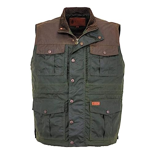 OUTBACK TRADING Men's Brant Breathable Waterproof Oilskin Outerwear Casual Western Vest