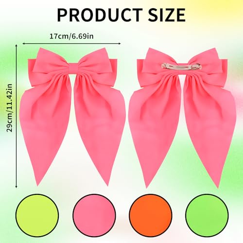 KICOSY 4 Pack Pinzas de Pelo Neon miniatura 3