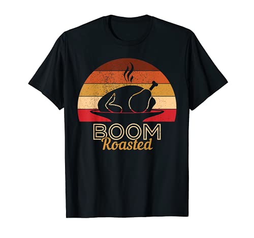 Vintage Boom Roasted Funny Thanksgiving 2020 Turkey Maglietta