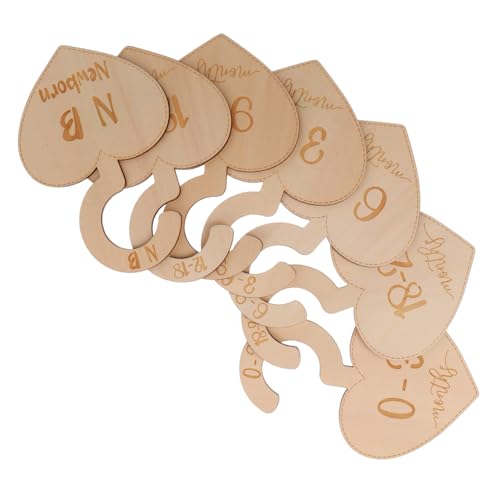 Beatifufu 7pcs Wooden Baby Wardrobe Dividers Closet Divider for Nursery Baby Closet Organizers Size Labels
