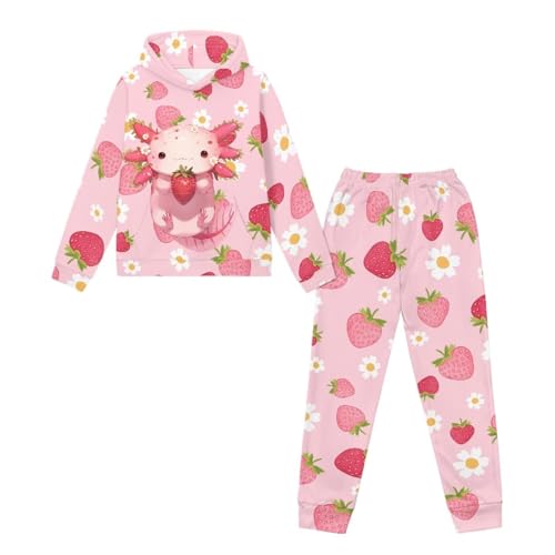 doginthehole Girls Hoodie and Pants Set Graphic Sweatsuit Long Sleeve Sweatshirt and Jogger Pant Sets Fall Outfits 5-12Y3