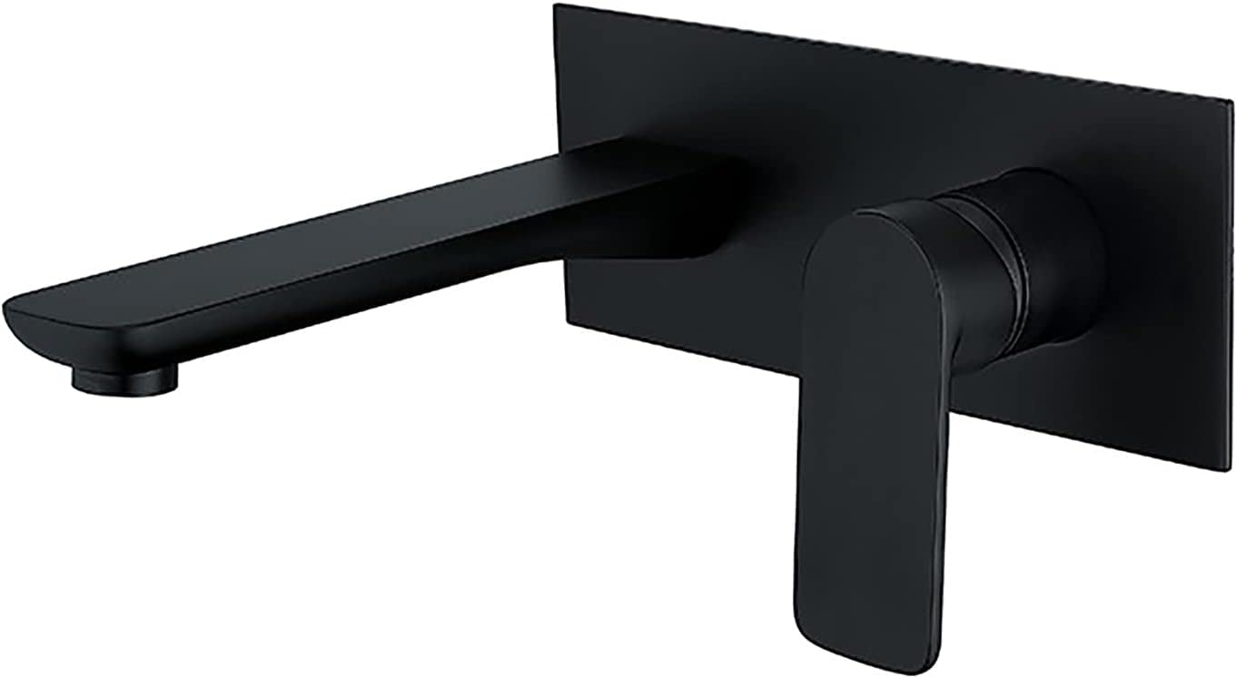 Mitigeur lavabo noir et laiton JCAKES, robinet encastrable chic de haute qualité pour la salle de bain