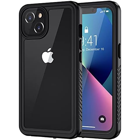 Lanhiem for iPhone 13 Case, IP68 Waterproof Dustproof Shockproof Cases for iPhone 13 with Built-in Screen Protector, Full Body Sealed Protective Front and Back Cover for iPhone 13-6.1 inch (Black) Cover