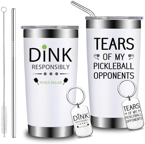 Pickleball Gifts for Men Women - Gifts for Pickleball Lovers - Valentine's Day, Christmas, Birthday Gifts for Pickleball Player - Tears of My Pickleball Opponents - Dink Responsibly Tumbler