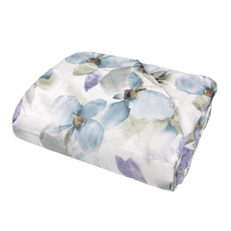 Fazzini Colcha acolchada para cama de matrimonio Transparencias 3 - Primavera - Tejido exterior satinado de algodón