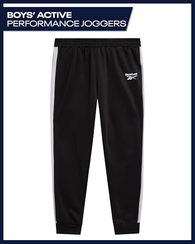 Reebok Boys Sweatpants - Active Performance Tricot Boys Joggers Athletic Pants with Elastic Waistband (Sizes Run Small)2