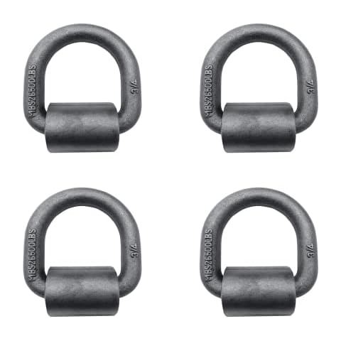 Heavy Duty Weld-On Forged D Ring, 3/4" D-Ring Trailer Tie Down Anchor for Truck, RV, Cargo - MBS: 26400 Lbs, 4 Pack Cover