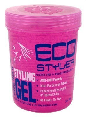 Eco Styler Styling Gel 32 oz. Pink Jar (3-Pack) with Free Nail File