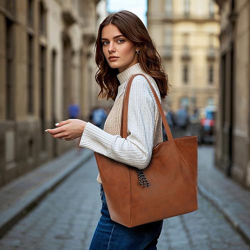 Bolso Tote grande para mujer con cremallera miniatura 2