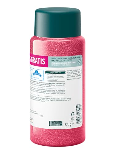 Kneipp Badekristalle Muskel Aktiv -Sondergröße- mit wertvollem ätherischen Wacholder-, Eukalyptus- und Rosmarinöl, wärmend und wohltuend zur Muskulatur, limitierte Edition, 720g