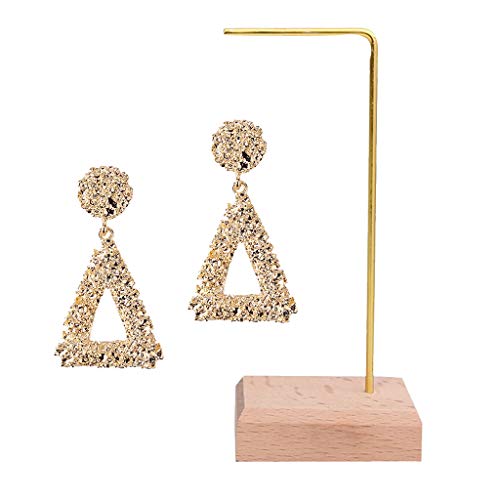 P Prettyia Soporte para Exhibición De Joyas Estante + Pendientes Geométricos De Triángulo Dangle Jewel Set