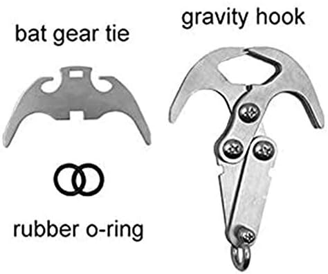 HIDEWALKER Folding Grappling Hooks 2-in-1 Stainless Steel Graplinghook Multifunctional Gravity Hook Tool for Camping Hiking Survival Tree Rock Mountain Climbing