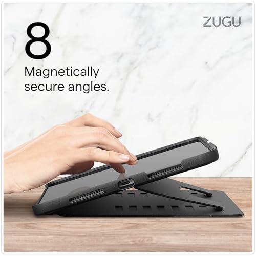 ZUGU CASE iPad Air 11 (M4 2026/M3 2025/M2 2024), Air 5/4 gen. (2022/2020) 10.9 Cala Etui Ochronny Ładowanie Apple Pencil 8-Magnetycznie Kątom Stojak & Automatyczne Usypianie/Budzenie [Jagodowy fiolet]
