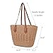 Women's Straw Shoulder Bag Large Rattan Woven Totes Summer Travel Beach Handbag Handmade Top Handle Purse