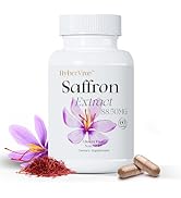 HyberVive Saffron Supplements, 100% Pure Saffron Extract Capsules 88.5MG - Mood Focus Eye Energy ...