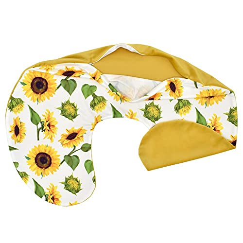 Nursing Pillow Cover Stretchy Pillow Slipcovers For Breastfeeding Moms Two-Sided Design (Sunflower) #TOP2