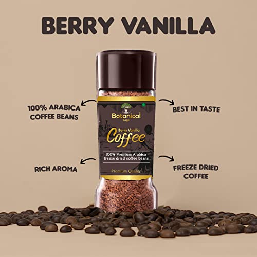 Image of Botanical sage- Berry Vanilla instant coffee | 100% Arabica freeze dried | Flavored coffee | 100g