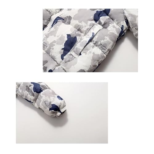 Kids Polka Dot Print Long Puffer Jacket Toddler Zipper Quilted Hooded Down Coats Lightweight Padded Snowsuit4