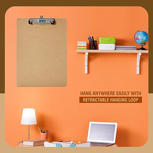 Image of YAJNAS Examination Board Clipboard | Exam Board /Pad (9.5x13.5 Inche) Hardboard Office Clipboard for Boys, Girls, Kids, sudents, School, College & Office (Brown - Pack of 2)