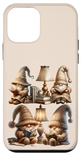Book Lover Graphic For Women Bookworm Reading Teacher Gnomes Custodia per iPhone 12 mini