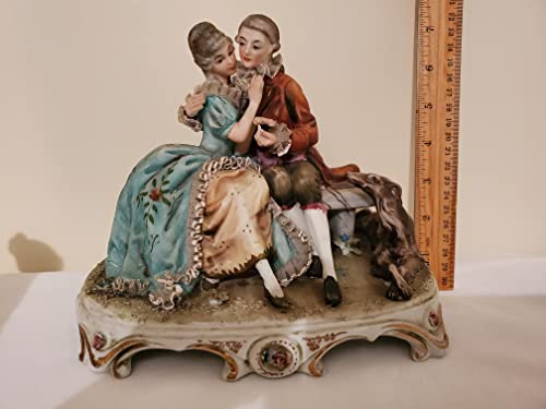 Porcelain Colonial Man & Lady Figurine