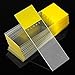 Globe Scientific Diamond 1380-50Y White Glass Microscope Slide, 25 x 75mm Size, Ground Edges, Yellow Frosted (1,440 Slides)