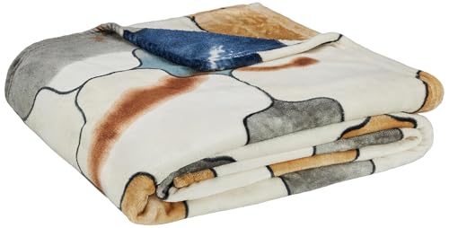 Image of Amazon Basics Single Sized Plush Blanket | (300 GSM) | (Cream)