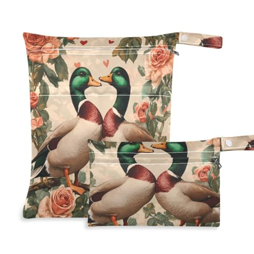 Msyxl 2pcs Wet Dry Bag for Baby Cloth Diapers, Waterproof Reusable Mjayodi3mdmwawvhc21zmgvvsm1y Wet Bag with Two Zippered Pockets Washable Pool Gym Travel Bag for Clothes