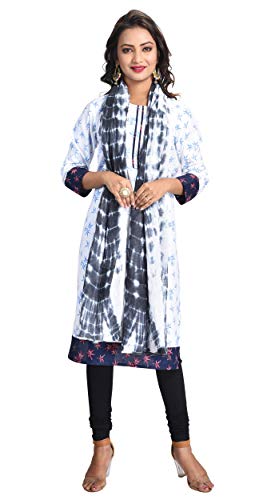 Image of Women's Pure Cotton Traditional Authentic Shibori Tie Dye Dupatta Chunni