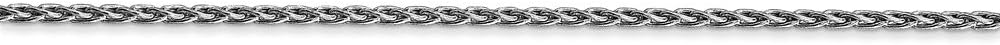 Real 14kt White Gold 1.5mm Parisian Wheat Chain; 10 inch; Lobster Clasp