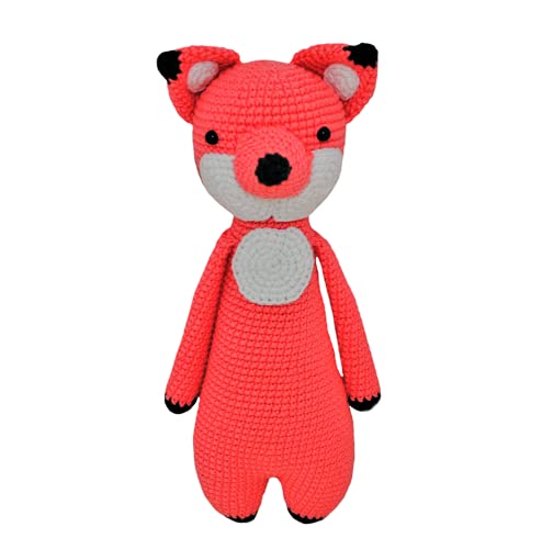 Renard peluche 33cm doudou sans plastique lavable et sécurisé