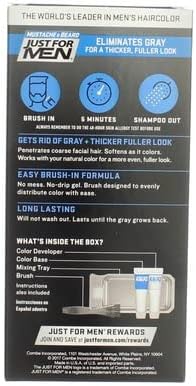 JUST FOR MEN Brush-In Color Gel, Mustache & Beard M-25 Light Brown 1 Each (Pack of 2)