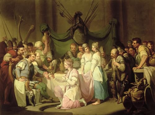 Toile murale Vortigern et Rowena de Mortimer décorative 60x90 cm