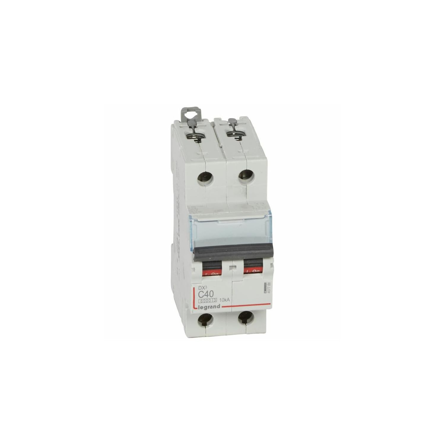 407788 Disjoncteur bipolaire 40A - 2P Courbe C - 6/10kA - À vis - Legrand DX3