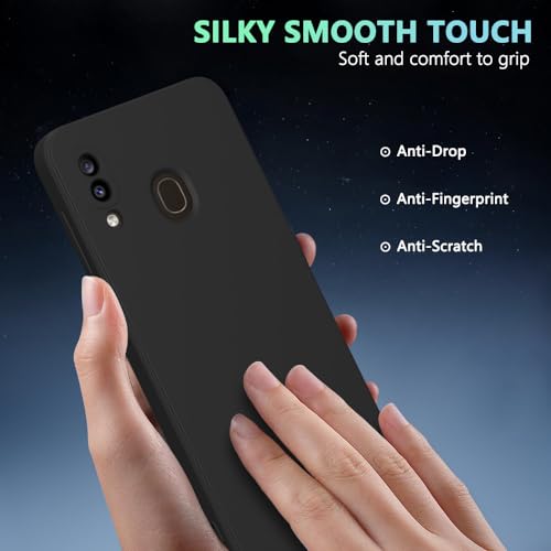 Image of for Samsung Galaxy A20 Case Black, A30 Case Scratch Resistant with Soft Touch, Slim Thin Phone Cover for Samsung Galaxy A20 A30