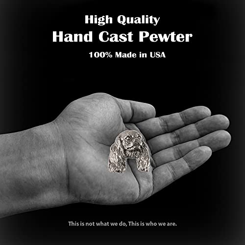 Cavalier King Charles Spaniel Pin, Pewter, D044, 1 1/4 Inches, Handmade in The USA, Cav King Gift, Realistic Dog, Metal, Lapel Pin, Hat Pins, Hat, Brooch, Gift, Over 90 Dog Breeds Available3